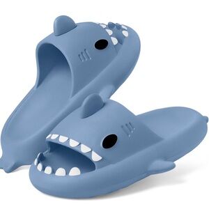 Kids shark slides open toe (size 8-9 little kid)